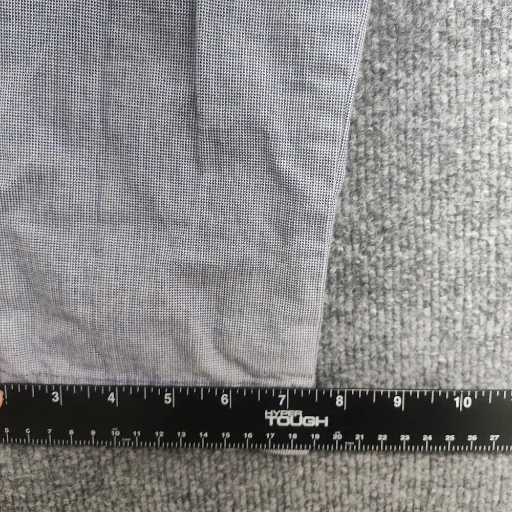 Banana Republic Pants Mens 32x34 Blue Linen Cotton Slim Fit Check Aiden Chino